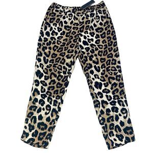NWT BANANA REPUBLIC Leopard Print Lightweight Tapered Ankle Pant, SMALL